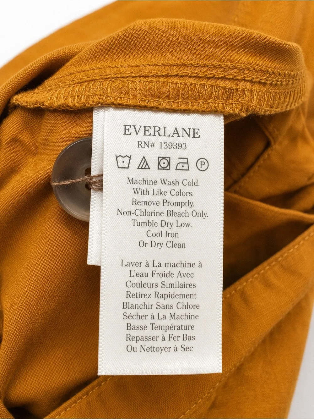 Everlane The Fatigue Apron‎ Jumpsuit in Amber Gold Size 0